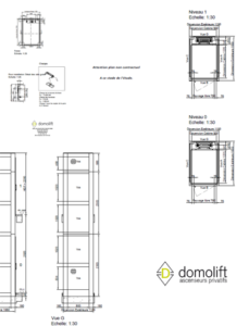 Exemples plans ascenseur Domeco